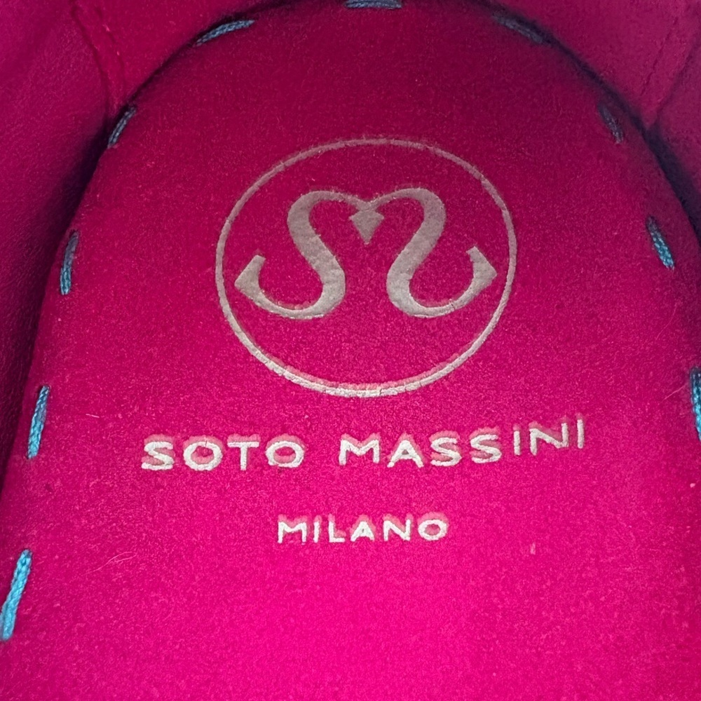 Soto Massini Milano Black Ballet Flats with Pink Insole- size 7-8 - Picture 2 of 11